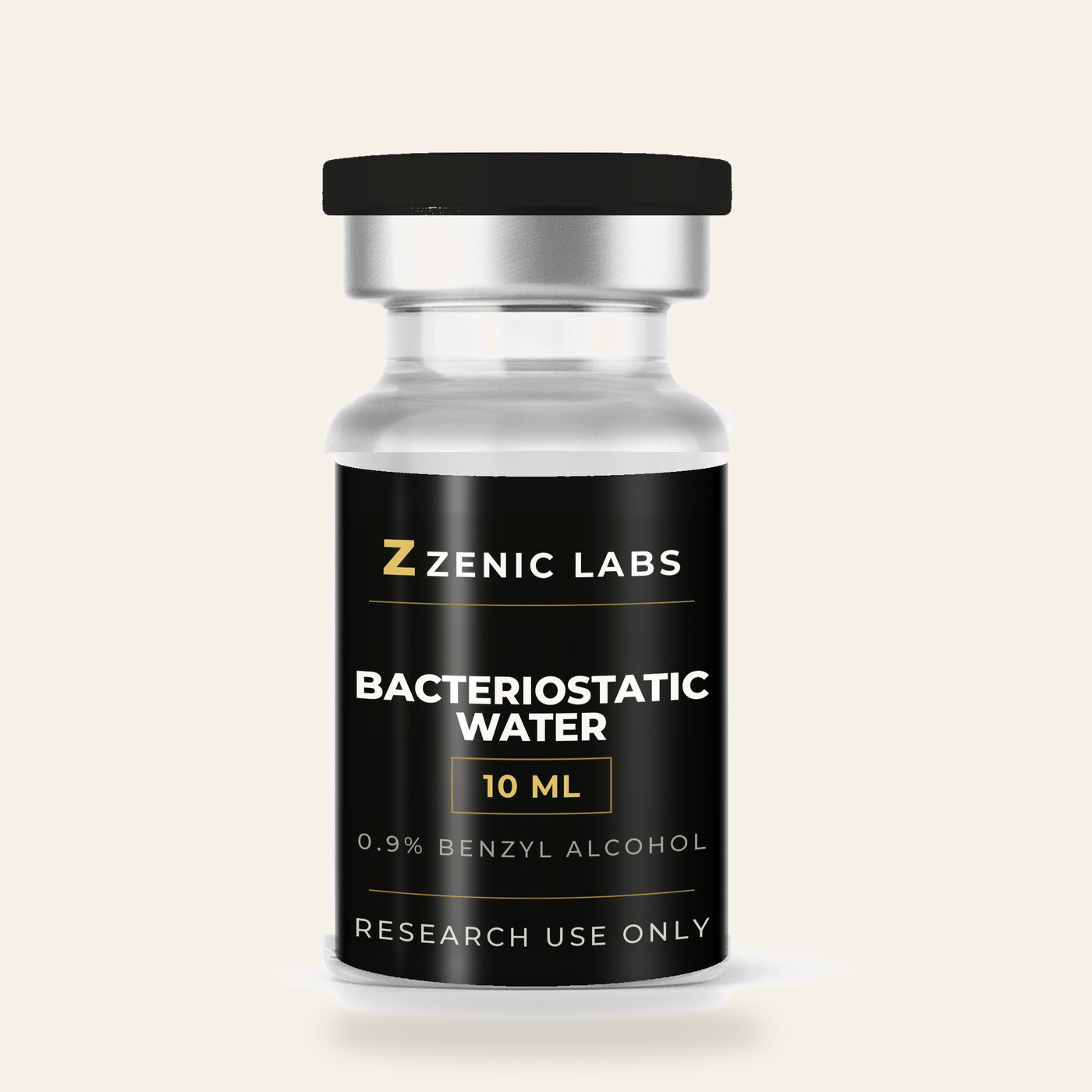 Bacteriostatic water research vial